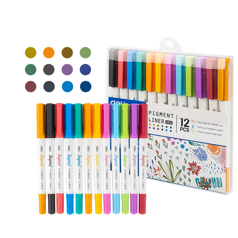 LINER PIGMENT 2 CAPETE 0.5/1 MM SET 12 CULORI INSPIRA DELI LINER PIGMENT 2 CAPETE 0.5/1 MM SET 12 CULORI INSPIRA DELI